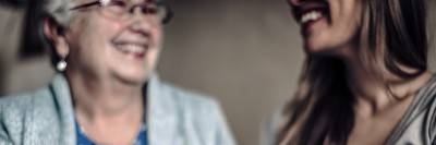 elderly patient and caregiver