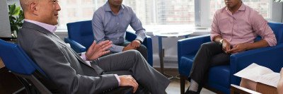 Pediatric oncologists Andrew Kung, Neal Shukla, and Fil Dela Cruz